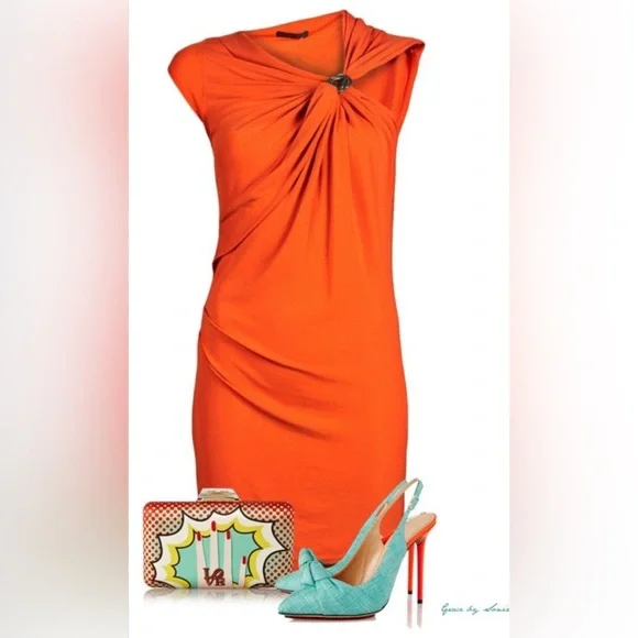 One shoulder jersey dress - Picture 6 of 13